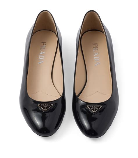 prada black patent ballet flats|prada ballet flats for women.